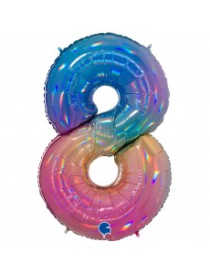 Balão Número 8 Arco-Íris